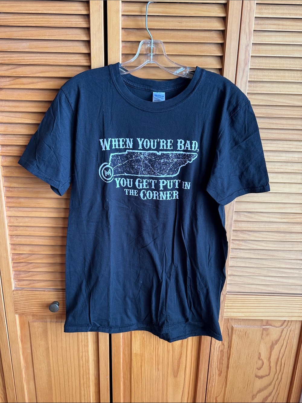 Memphis Brewing Co Black Tee "When You're Bad, You Get Put in the Corner"